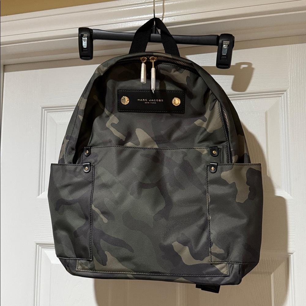 Marc Jacobs Green and Black Camouflage Backpack